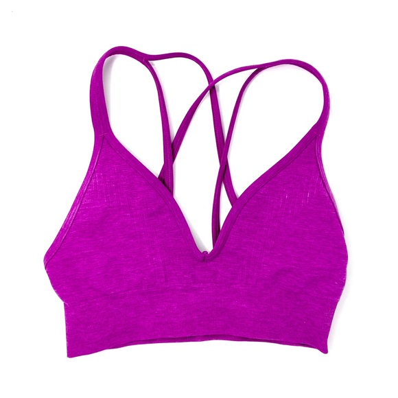 Lululemon Ebb To Street Seamless Bra Magenta 2 - Picture 2 of 6